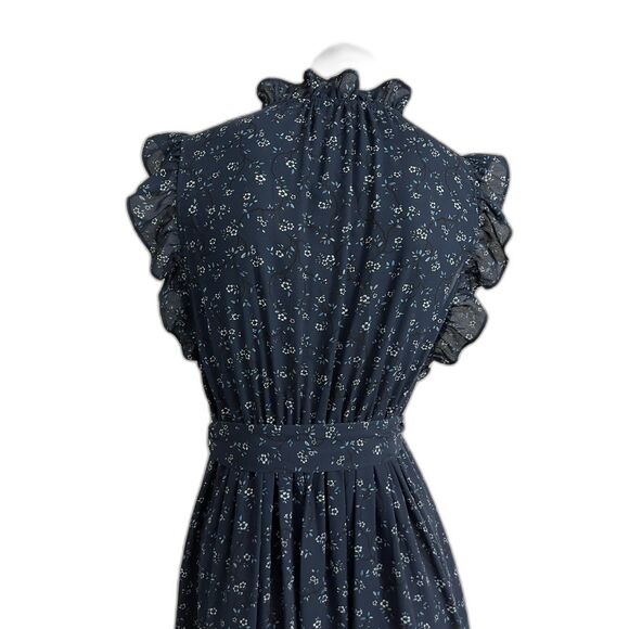 Kate Spade Out West Wild Rose Ruffle Flutter Wrap Dress Size 4 EUC - Picture 6 of 12